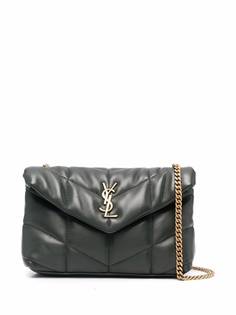Saint Laurent стеганая сумка через плечо с логотипом