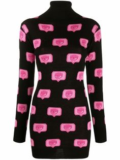 Chiara Ferragni all-over logo print dress