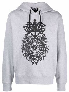 Versace Jeans Couture logo print drawstring hoodie