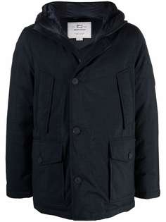 Woolrich пуховик на пуговицах с капюшоном