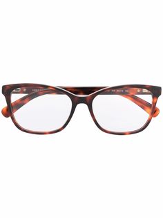 Longchamp очки в прямоугольной оправе черепаховой расцветки