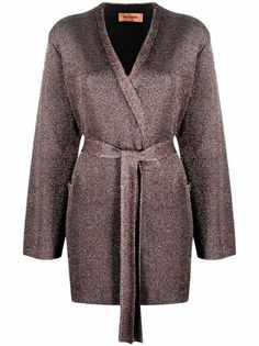 Missoni кардиган с поясом и эффектом металлик