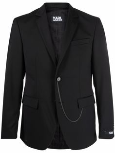 Karl Lagerfeld однобортный пиджак с цепочкой