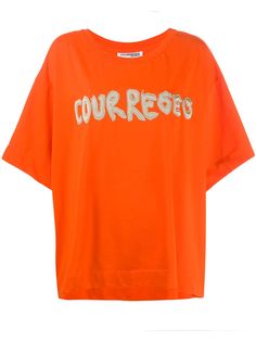 Courrèges футболка оверсайз с логотипом