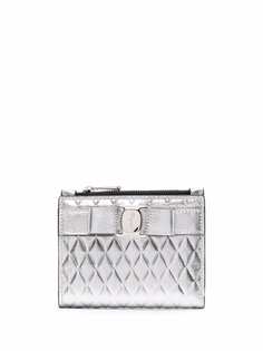Salvatore Ferragamo стеганый кошелек с эффектом металлик
