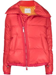 sacai пуховик с косым воротником