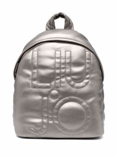 LIU JO рюкзак с эффектом металлик и логотипом