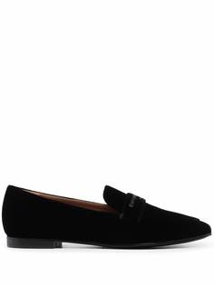 Emporio Armani debossed-logo loafers