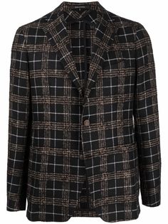 Tagliatore plaid-check print blazer