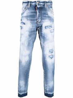 Dsquared2 узкие джинсы из вареного денима