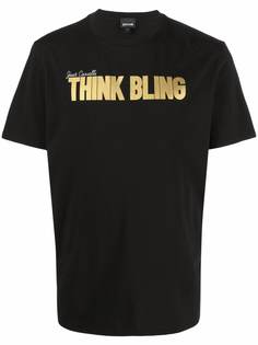 Just Cavalli футболка с надписью Think Bling