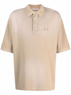 Acne Studios рубашка поло с вышитым логотипом