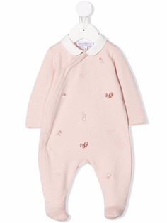 Emporio Armani Kids комбинезон для новорожденного с вышивкой