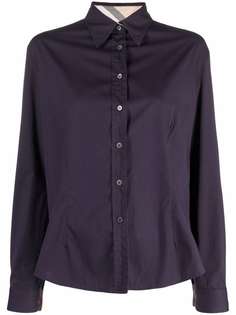 Burberry Pre-Owned рубашка 2000-х годов с широким воротником