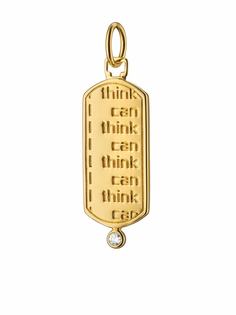 MONICA RICH KOSANN подвеска I Think I Can из желтого золота с бриллиантами