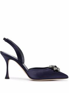 Manolo Blahnik туфли Cassinasli 100 с ремешком на пятке