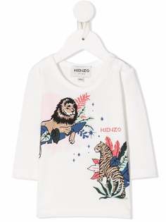 Kenzo Kids топ с графичным принтом