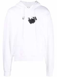 Off-White худи с кулиской и логотипом