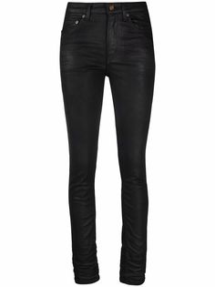 Saint Laurent джинсы с нашивкой-логотипом
