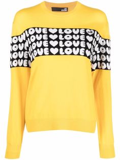Love Moschino джемпер с логотипом и отделкой в рубчик