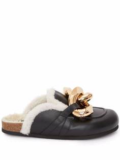 JW Anderson MENS SHEARLING CHAIN LOAFER - LEATHER