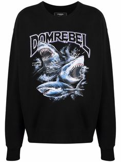 DOMREBEL shark logo-print sweatshirt