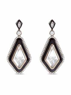 Moritz Glik серьги Palladium Kite Shaker с бриллиантами
