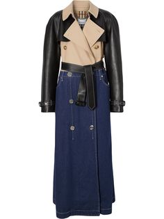 Burberry тренч со вставками