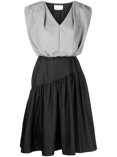 3.1 Phillip Lim SL FRENCH TERRY COMBO DRESS W TAFFETA SKIRT