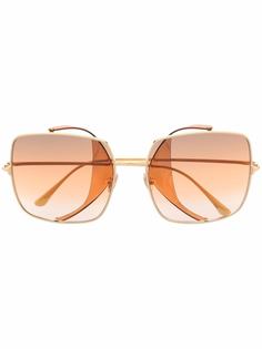 TOM FORD Eyewear затемненные солнцезащитные очки Toby в квадратной оправе