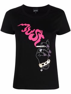Just Cavalli футболка с графичным принтом