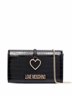 Love Moschino сумка через плечо с логотипом и тиснением под крокодила