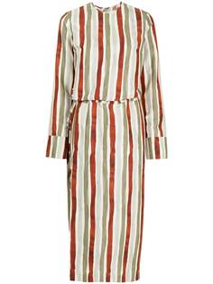 Rachel Gilbert платье в полоску с длинными рукавами