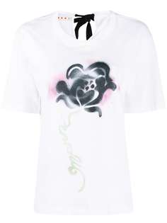 Marni футболка с цветочным принтом