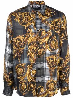 Versace Jeans Couture рубашка с принтом Tartan Baroque