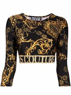 Versace Jeans Couture укороченный топ Regalia с принтом Baroque