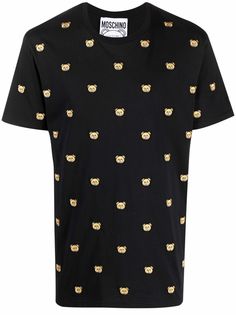 Moschino футболка с вышивкой Teddy Bear