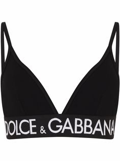 Dolce & Gabbana укороченный бюстгальтер с логотипом