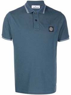Stone Island рубашка поло с нашивкой-логотипом