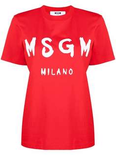 MSGM футболка с логотипом