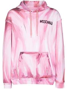 Moschino худи с кулиской и принтом