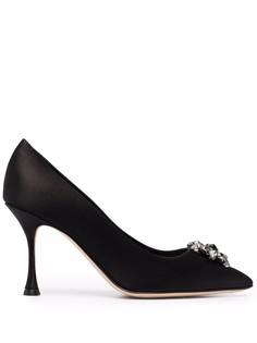 Manolo Blahnik туфли Cassina 90 с кристаллами