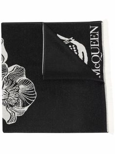 Alexander McQueen шерстяной шарф с принтом