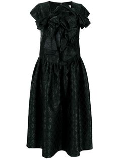 Comme Des Garçons расклешенное платье миди с оборками