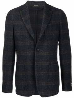 Ermenegildo Zegna клетчатый пиджак свободного кроя