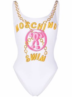 Moschino купальник с логотипом
