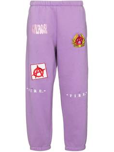 Natasha Zinko Fire wide leg track trousers