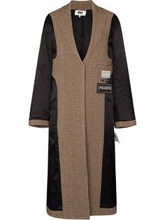 MM6 Maison Margiela Inside Out check-pattern coat