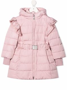 Monnalisa ruffled padded coat