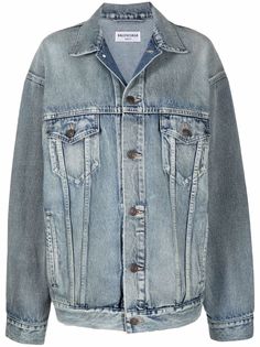 Balenciaga oversized washed denim jacket